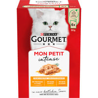 Produktbild von Gourmet Mon Petit Katzennass Adult Geflügel-Variationen Ente Huhn Truthahn Stückchen in Sauce 6x50g - 8 x 300 g