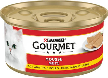 Produktbild von Gourmet Nassfutter Ente und Huhn ohne Farb- und Aromastoffe sowie Konservierungsstoffe 24 x 195 g - 24 x 195 g