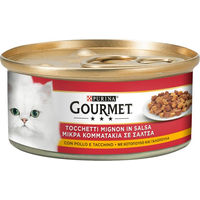 Produktbild von Gourmet Nassfutter Huhn & Truthahn ohne Farb- und Aromastoffe sowie Konservierungsstoffe 24 x 195 g - 24 x 195 g