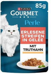Gourmet Nassfutter Katze Adult Stückchen in Gelee Truthahn und Fisch ohne Farb- und Aromastoffe 26x85 g – Bild 1 von 2