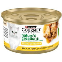 Produktbild von Gourmet Nature s Creations Katzen Nassfutter Huhn Stückchen in Sauce 12x85 g - 12 x 85 g