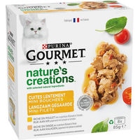Produktbild von Gourmet Nature's Creations Katzen Nassfutter Huhn und Truthahn Stückchen in Sauce für adulte Katzen 8 x 85 g - 8 x 85 g