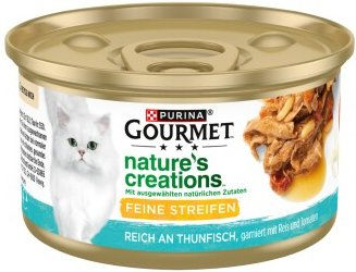 Gourmet Nature s Creations Katzenfutter Thunfisch Stückchen in Sauce 12x85 g - 12 x 85 g – Bild 1 von 2