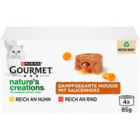 Produktbild von GOURMET Nature's Creations Mousse Saucenherz mit Rind und Huhn 96x85 g