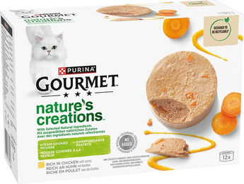 Produktbild von Gourmet Nature's Creations Pastete Huhn für Katzen Adult Getreidefrei 12 x 85 g - 12 x 85 g