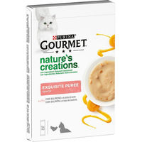 Produktbild von Gourmet Nature's Creations Snack Lachs für erwachsene Katzen 5 x 10 g