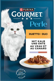 Gourmet Perle Duetto di Carne Katzen Nassfutter Kalb und Ente in Sauce Adult 26 x 85 g - 24 x 85 g – Bild 1 von 5