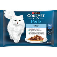 Produktbild von Gourmet Perle Duetto di Mare Fisch Stückchen in Sauce Katzenfutter Adult 4 x 85 g - 4 x 85 g