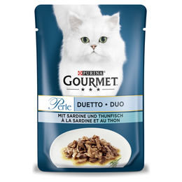 Produktbild von Gourmet Perle Duetto di Mare Katzen Nassfutter mit Sardinen und Thunfisch in Sauce 26 x 85 g - 24 x 85 g
