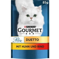 Produktbild von Gourmet Perle Duetto Katzen Nassfutter Huhn und Rind Stückchen in Sauce 26x85 g - 26 x 85 g