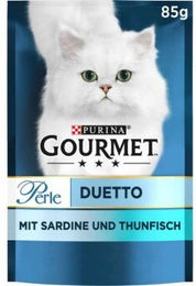 Gourmet Perle Duetto Katzen Nassfutter Sardine und Thunfisch in Sauce 26x85 g - 26 x 85 g – Bild 1 von 3