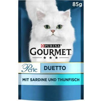 Produktbild von Gourmet Perle Duetto Katzen Nassfutter Sardine und Thunfisch in Sauce 26x85 g - 26 x 85 g