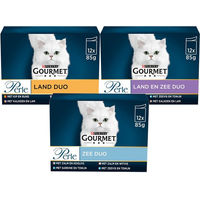 Produktbild von Gourmet Perle Duo Mini Filets Land und Meer Katzenfutter 12 x 85 g