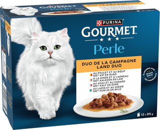 Produktbild von Gourmet Perle Duo vom Land Katzen Nassfutter Gemischte Auswahl 12 x 85 g - 12 x 85 g