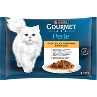 Produktbild von Gourmet Perle Duo vom Land Probierpaket Katzen Nassfutter Stückchen in Sauce für Adult 4 x 85 g - 4 x 85 g