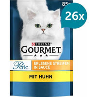 Produktbild von Gourmet Perle Erlesene Streifen in Sauce mit Huhn Katzen Nassfutter Adult 26x85g
