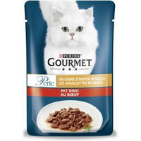 Produktbild von Gourmet Perle Erlesene Streifen in Sauce mit Rind Katzenfutter Adult 26 x 85 g Beutel - 26 x 85 g