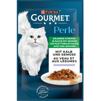 Produktbild von Gourmet Perle Erlesene Streifen mit Kalb und Gemüse in Sauce Katzenfutter Adult 24 x 85 g - 26 x 85 g