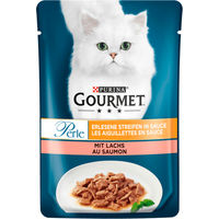 Produktbild von Gourmet Perle Erlesene Streifen mit Lachs in Sauce Katzenfutter Adult 26 x 85 g - 26 x 85 g
