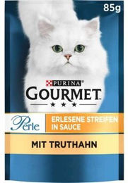 Gourmet Perle Erlesene Streifen Truthahn Stückchen in Sauce Katzenfutter 26x85g - 26 x 85 g – Bild 1 von 3