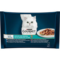 Produktbild von Gourmet Perle Genuss des Meeres Katzen Nassfutter Stückchen in Sauce 340 g (4x85g)
