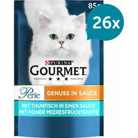 Produktbild von Gourmet Perle Genuss in Sauce mit Thunfisch Katzen Nassfutter Adult 26x85g
