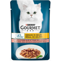 Produktbild von Gourmet Perle Katzen Nassfutter Adult Stückchen in Gelee mit Lachs 26x85g - 26 x 85 g
