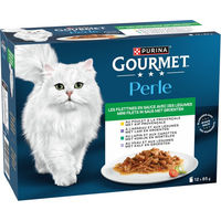 Produktbild von Gourmet Perle Katzen Nassfutter Gemischte Auswahl 12 x 85 g Stückchen in Sauce Lamm Kaninchen Huhn Kalb - 12 x 85 g