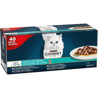 Produktbild von Gourmet Perle Katzenfutter Fisch Stückchen in Sauce ohne künstliche Aroma- und Konservierungsstoffe 40x85g