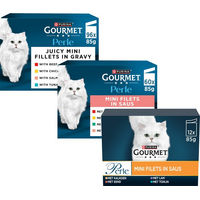 Produktbild von Gourmet Perle Mini Filets Classic Katzen Nassfutter Stückchen in Sauce 12 x 85 g