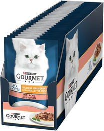 Gourmet Perle Nassfutter für Katzen Adult Lachs Stückchen in Sauce 26 x 85g – Bild 1 von 1
