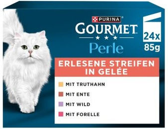 Gourmet Perle Nassfutter Katze Adult Stückchen in Gelee 24x85g ohne Farb- und Aromastoffe – Bild 1 von 2