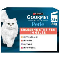 Produktbild von Gourmet Perle Nassfutter Katze Adult Stückchen in Gelee 24x85g ohne Farb- und Aromastoffe