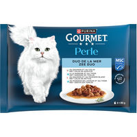 Produktbild von Gourmet Perle Probierpaket Katzen Nassfutter Adult Duo aus dem Meer 4 x 85 g - 4 x 85 g