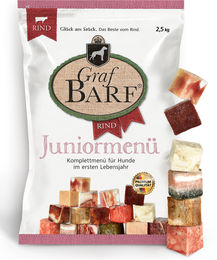 Graf Barf Junior Menü Rind und Kalb in Stückchen 2,5kg – Bild 1 von 3