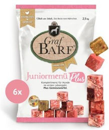 Graf Barf Juniormenü Plus Hähnchen mit hohem Fleischanteil 6x2,5kg – Bild 1 von 2