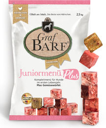 Graf Barf Juniormenü Plus Hähnchen Rohfutterwürfel für Hunde 2750g – Bild 1 von 2