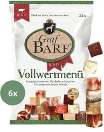 Graf Barf Monoprotein Vollwertmenü Rind für Hunde Adult 6x2,5kg – Bild 1 von 3