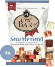 Graf Barf Sensitivmenü Rind Monoprotein für Hunde 4x2,5kg – Bild 1 von 3