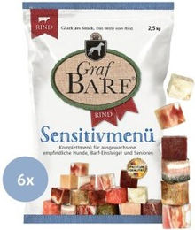 Graf Barf Sensitivmenü Rind Monoprotein für Hunde 6x2,5kg – Bild 1 von 3