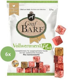 Graf Barf Vollwertmenü Plus Hähnchen Hund Monoprotein mit hohem Fleischanteil 6x2,5kg – Bild 1 von 2