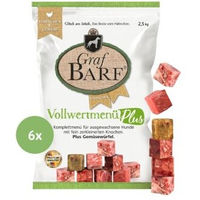 Produktbild von Graf Barf Vollwertmenü Plus Hähnchen Hund Monoprotein mit hohem Fleischanteil 6x2,5kg