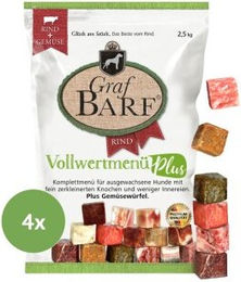 Graf Barf Vollwertmenü Plus Rind Monoprotein mit hohem Fleischanteil 4x2,5kg – Bild 1 von 3