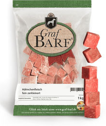 GrafBarf Hähnchenmuskelfleisch fein zerkleinert Sensitive für alle Altersstufen 1100g – Bild 1 von 2