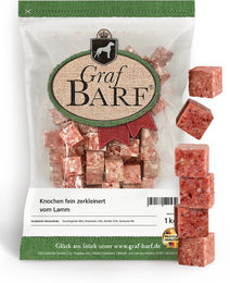 GrafBarf Mini Lammknochen Monoprotein Stückchen für Gelenke und Knochen sowie Verdauung 1100g – Bild 1 von 2