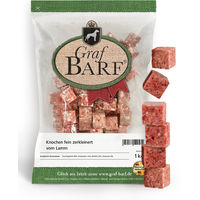Produktbild von GrafBarf Mini Lammknochen Monoprotein Stückchen für Gelenke und Knochen sowie Verdauung 1100g