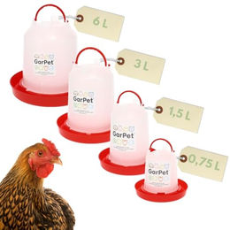 GranataPet Automatische Hühnertränke für Geflügel und Wachteln aus Kunststoff 0,75 L in Weiß-Transparent - 0,75 l – Bild 1 von 7