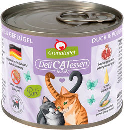 Produktbild von GranataPet DeliCatessen Katzen Nassfutter Ente und Geflügel Adult Getreidefrei und Glutenfrei 6 x 200 g - 6 x 200 g