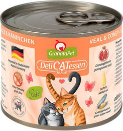 Produktbild von GranataPet DeliCatessen Katzen Nassfutter Kalb & Kaninchen Adult Getreidefrei & Glutenfrei 6x200g - 6 x 200 g