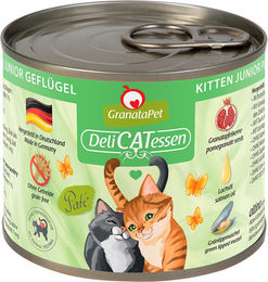 GranataPet DeliCatessen Katzen Nassfutter Kitten Geflügel und Lachs getreidefrei und glutenfrei 6 x 200 g - 6 x 200 g – Bild 1 von 1